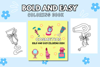 create coco wyo style bold and easy coloring pages for KDP