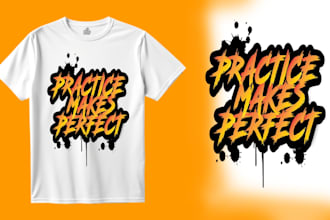 create typography trendy and graffiti t shirt design