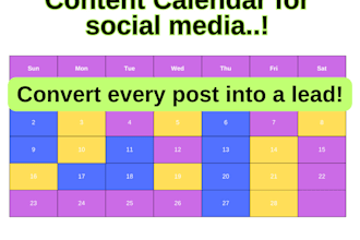 create customized social media content calendar for 30 days