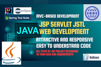 develop java web applications using jsp, servlet, and jstl