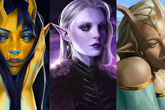 draw a fantasy character portrait for you