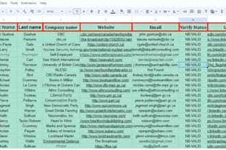 web research, data clean and scrub, copy paste, email address