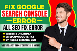 fix google search console errors,on page seo,xml sitemap,indexing,ahrefs semrush