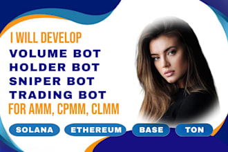 make telegram trading bot for amm, cpmm, clmm on solana
