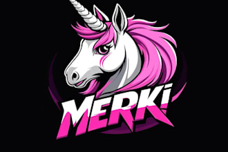 design high quality unicorn logo with unlimited revision
