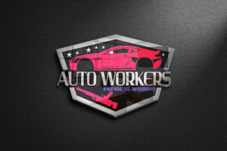 do unique car, home, power, pressure washing logo