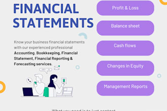 prepare financial statements, financial reporting and forecasting
