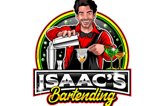 design wonderful bar tending logo