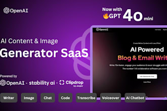 create your ai content and image generator saas