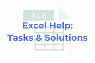 assist with excel tasks, data management, and automation