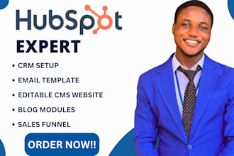 design hubspot popup form landing page email template website sales automation