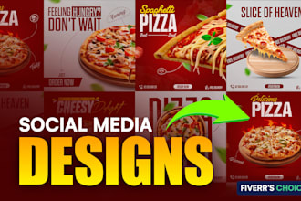create fast food social media post designs
