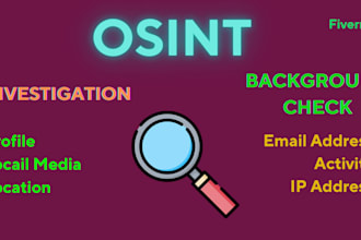 do private investigation and background checks with osint