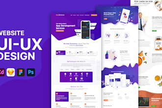 do custom figma website UI design, figma homepage, website mockup