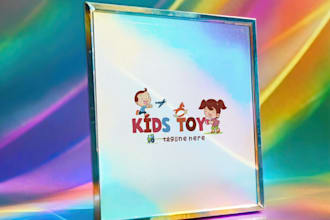 design eye catchy colorful kids toys logo
