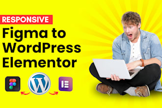 convert figma to wordpress or figma to elementor, wordpress website design
