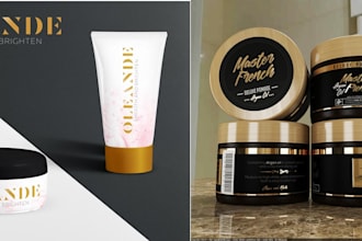 do make skincare label feminine cosmetic logo and product design 24 hours