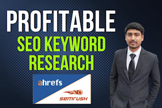 do semrush, ahrefs keyword research and seo audit report