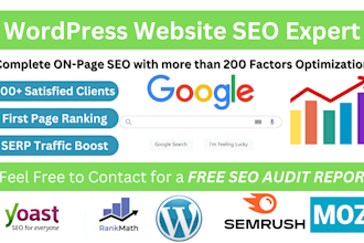 do wordpress onpage SEO optimization fixes with expert rankmath or yoast service