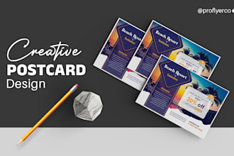 design a professional postcard and eddm postcard in 24 hours