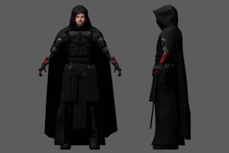 create 3d character model for games, animation, or 3d prints