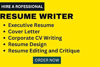 write winning resume, professional executive resume for your job