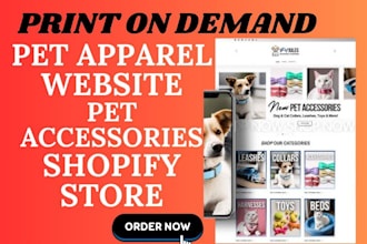 design luxury print on demand pet apparel website pet accessories shopify store