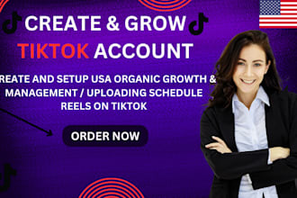 create a USA UK uae tiktok account repost and schedule tiktok reels