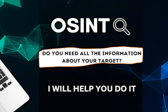 conduct osint research, background check and private investigator