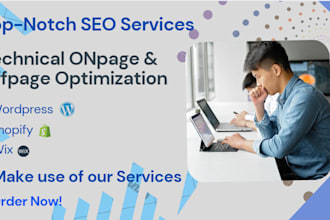 do  onpage SEO and technical optimization with high quality backlinks