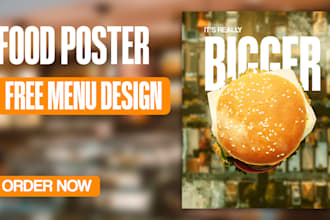 design food poster, food menu, and promotion poster