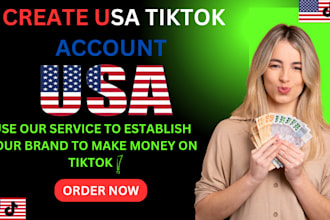 create USA UK tiktok account, tiktok account, tiktok USA account in 24 hours