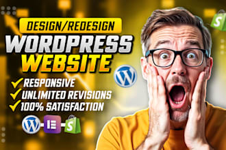 wordpress elementor website for blog business portfolio ecommerce responsive web