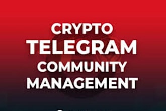 be crypto telegram and discord project admin or moderator
