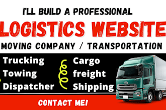 build logistics, trucking, cargo, freight, moving company transport website