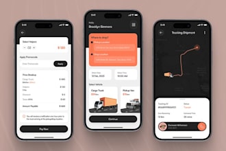 create expert career booking app, small truck booking app,logging app, tow truck