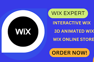 design interactive wix website 3d animated wix wix online store wix studio