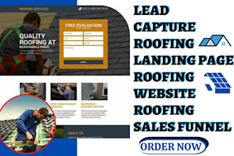 build lead capture roofing landing page roofing website roofing sales funnel