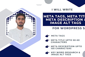 write meta tags, title tags and meta description for wordpress seo