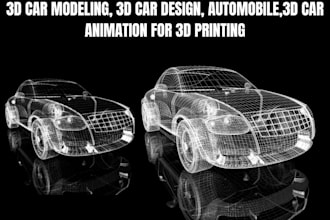 do 3d car modeling,  realistic 3d car, 3d renders, car design, 3dprinting