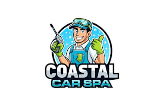 fresh bold lettering car wash logo design