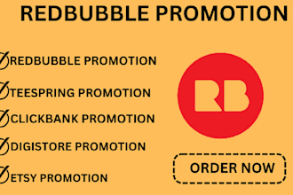 tee spring , redbubble promotion, society6 digistore24 presto shop promotion