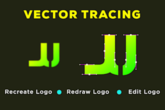 vector tracing, redraw, edit or recreate logo