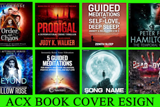 design professional audiobook acx cover, paperback and hardcover