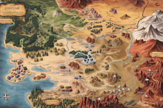 draw a custom map for fantasy, scifi, book or boardgame
