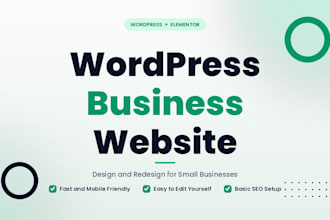 build a wordpress business website with elementor for small businesses