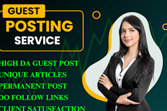 write high da guest post backlinks with SEO quality guest posting service