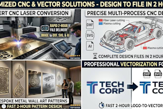 create custom metal wall art dxf svg files for fiber laser cutting