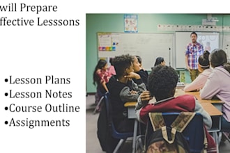 prepare lesson plan, lesson notes