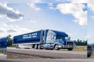 create semi truck wrap design, box truck, box trailer design